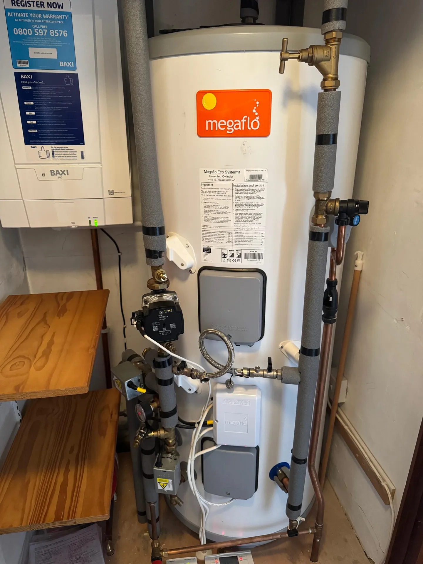 Unvented hot water cylinder installation by a G3 certified engineer in North Shields